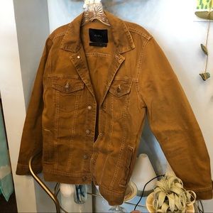 Zara Men’s Denim Jacket Dark Mustard Sz S